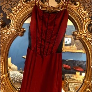Burgundy vampiress gown